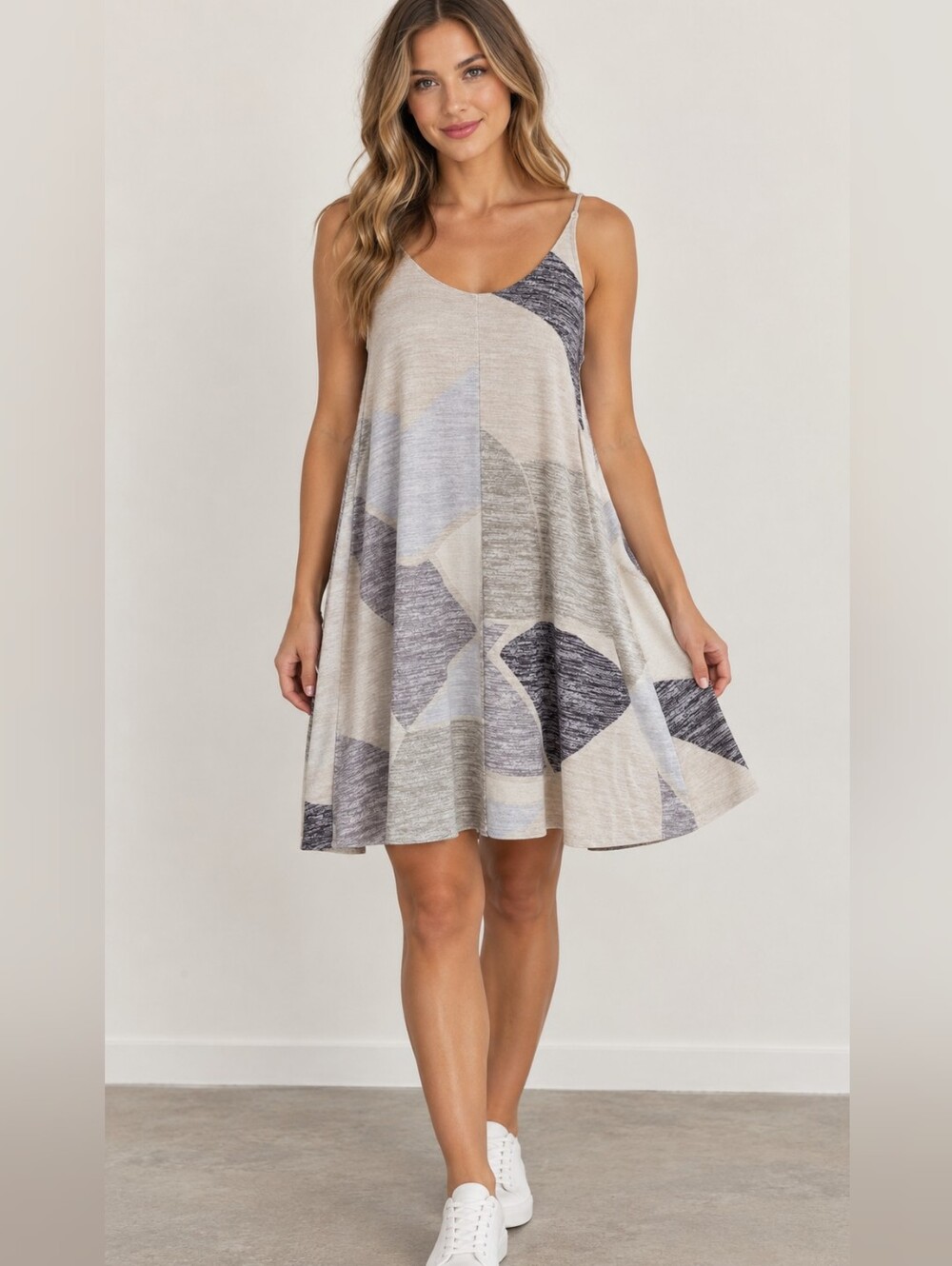 Wilfred Free Aritzia Abstract Print Midi Dress